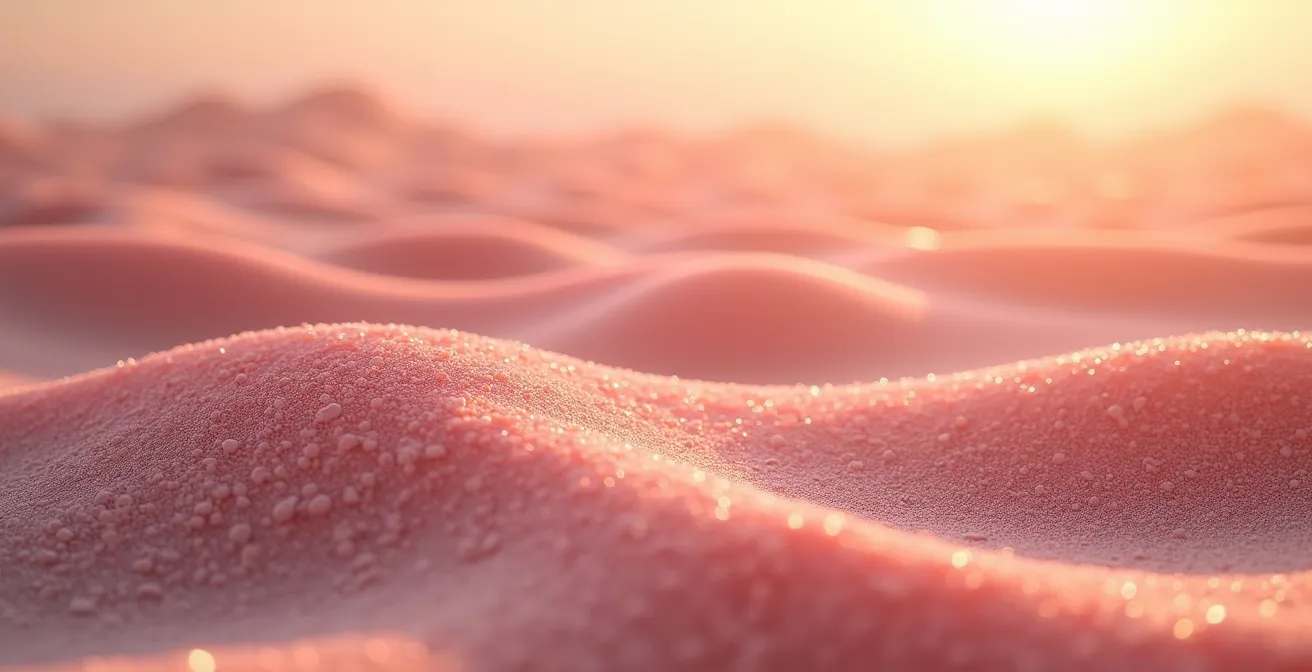 Coupe transversale stylisée de villosités intestinales